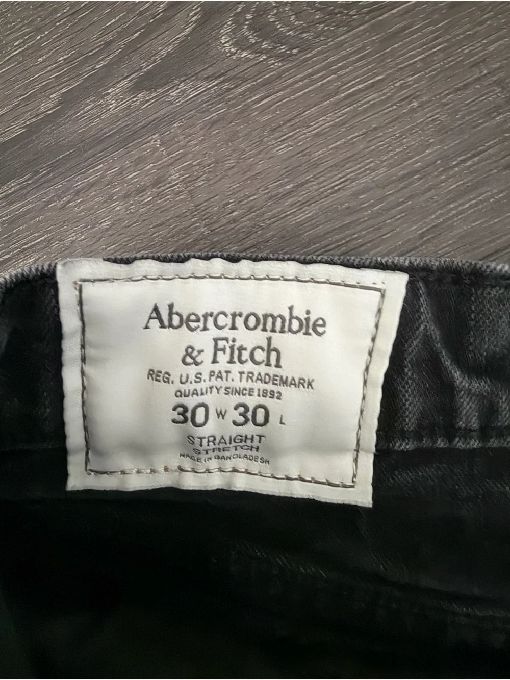Abercrombie & Fitch Men's Straight Black Jeans 30x30